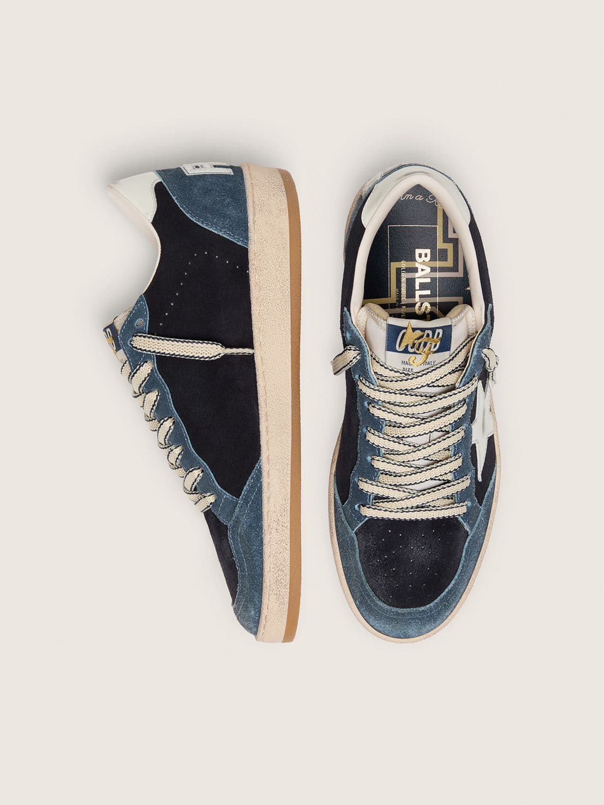 Golden Goose Golden Goose | FiveFourFive Ball Star donna blu con stella color crema Ball Star white woman