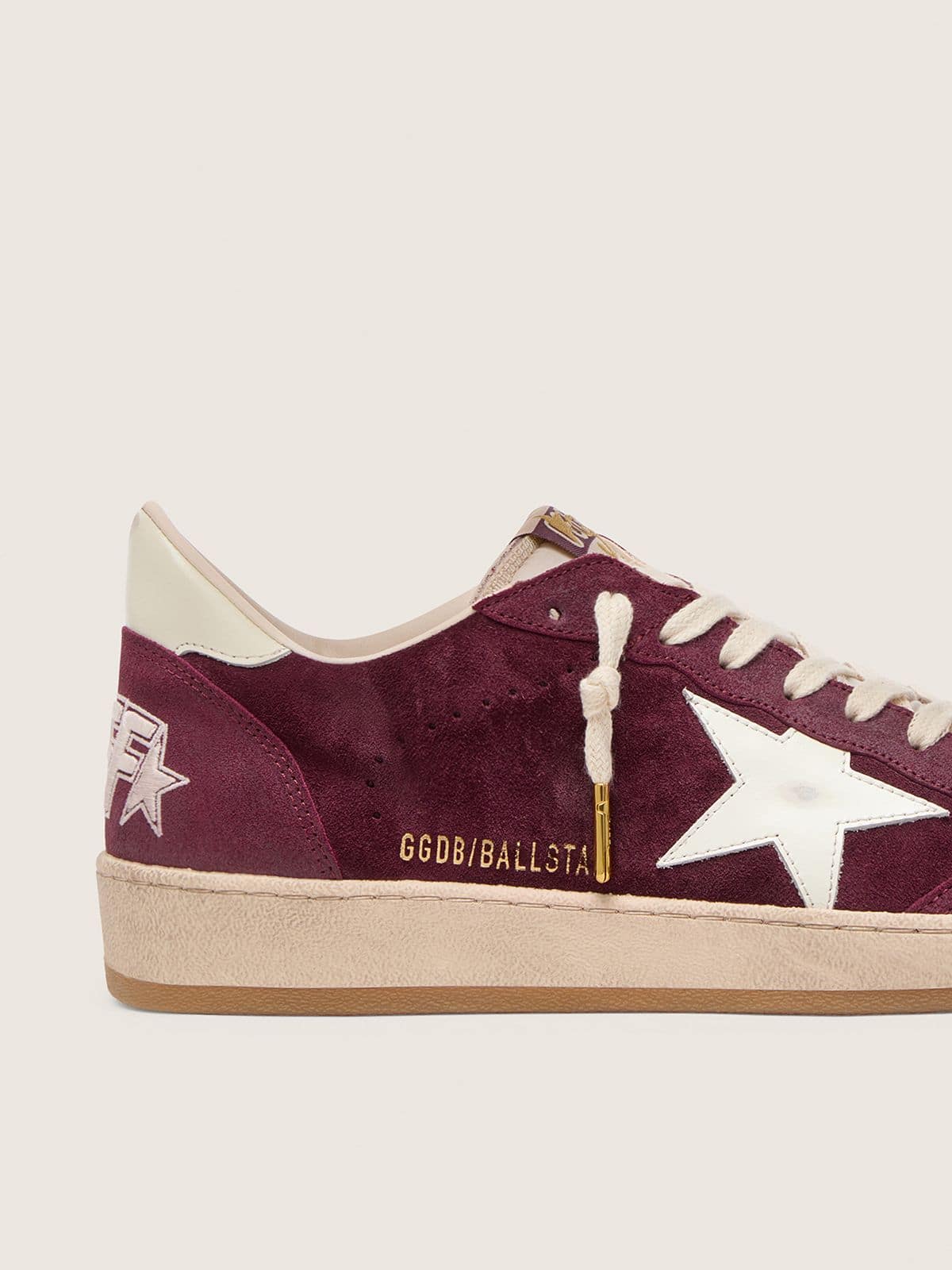 Golden Goose Golden Goose | FiveFourFive Ball Star donna bordeaux con stella color crema Ball Star burgundy woman