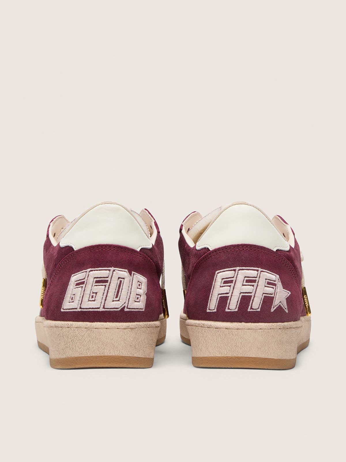 Golden Goose Golden Goose | FiveFourFive Ball Star donna bordeaux con stella color crema Ball Star burgundy woman