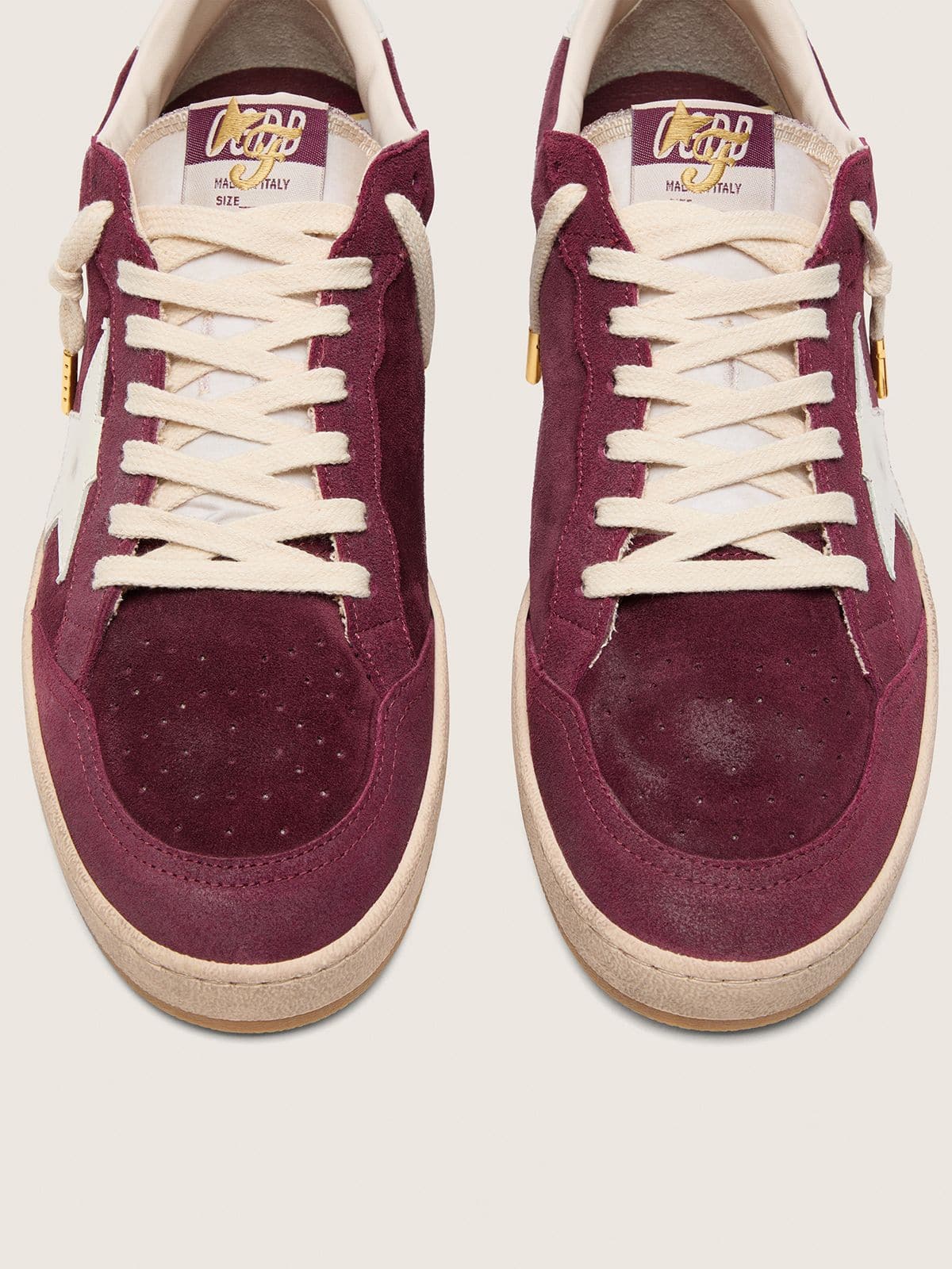 Golden Goose Golden Goose | FiveFourFive Ball Star donna bordeaux con stella color crema Ball Star burgundy woman