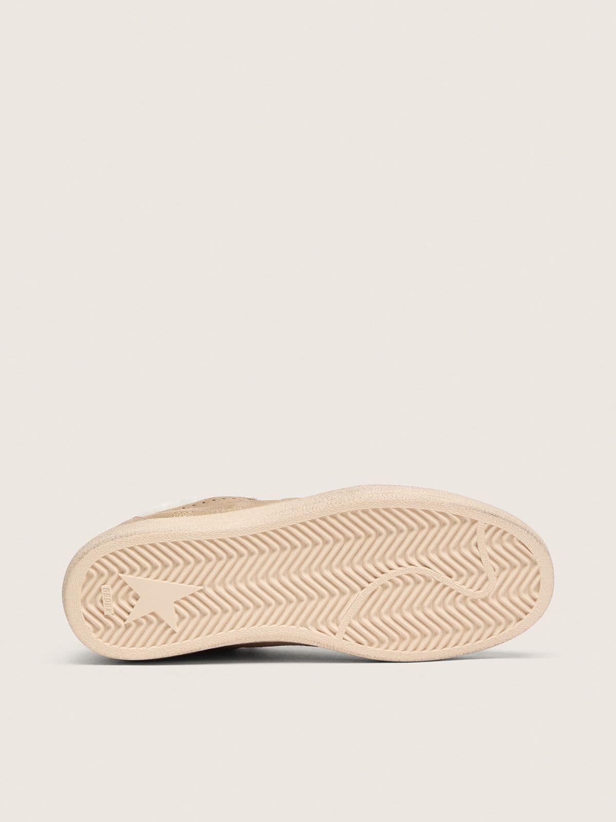 Golden Goose Women's Ball Star in beige suede with matching star and shearling lining Ball Star beige woman