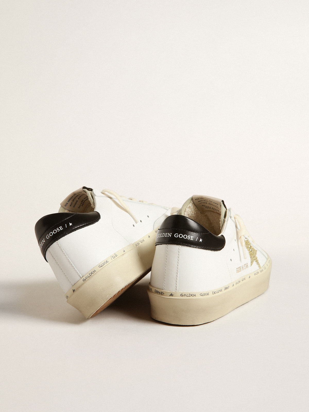 Golden Goose - Hi Star with Swarovski crystal star and black heel tab in