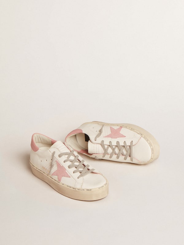 Golden Goose - Hi Star with suede star and old rose leather heel tab in 