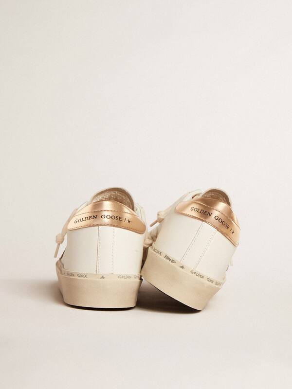 Golden Goose - Hi Star LTD with black and gold glitter star and gold heel tab in 