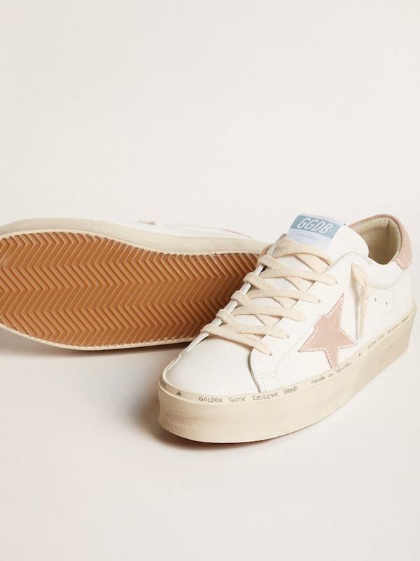 Golden Goose - Hi Star LTD with old rose suede star and heel tab with pearls in 