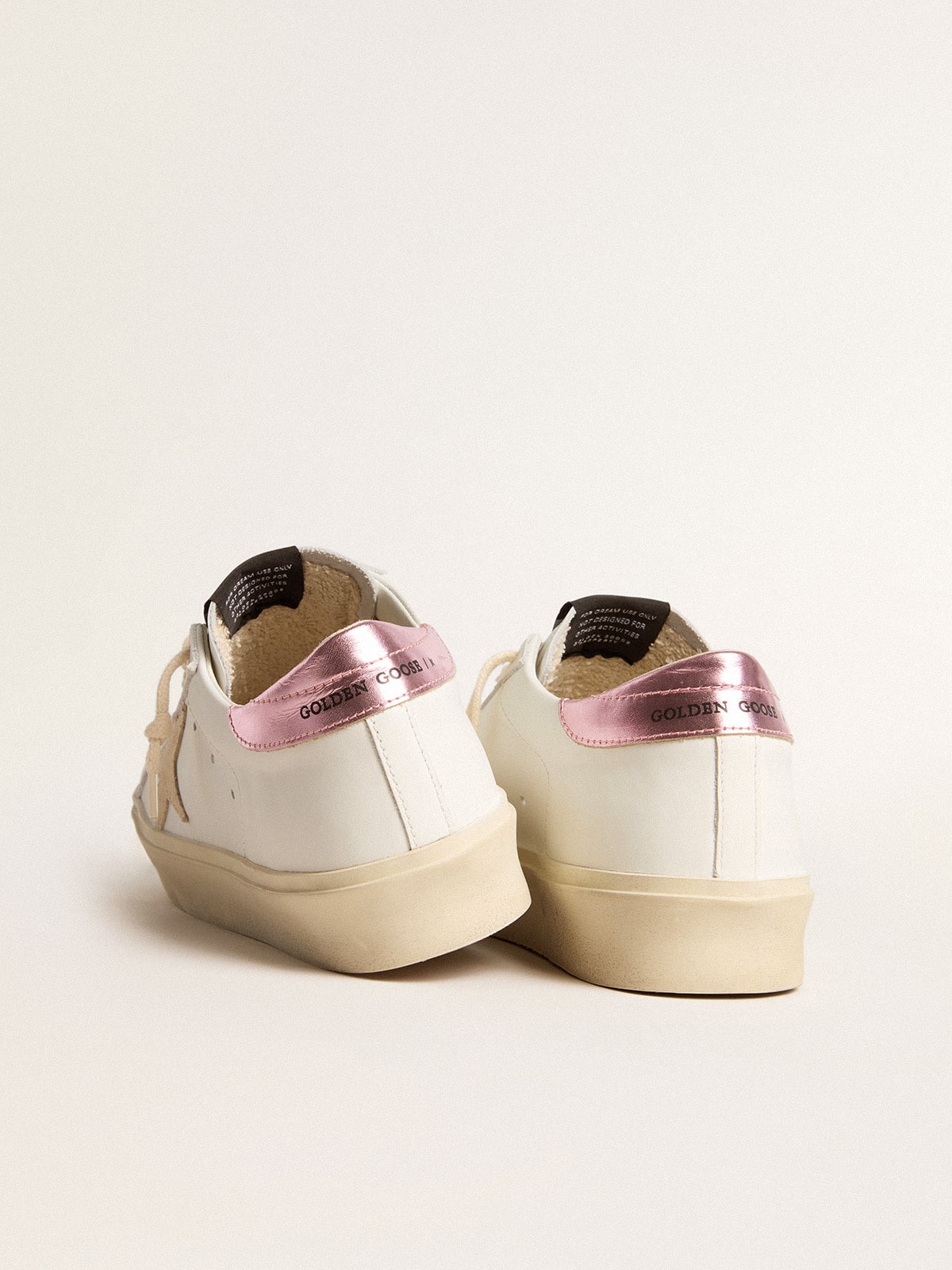 Golden Goose - Women's Hi Star LTD with pearl suede star and metallic leather heel tab in 