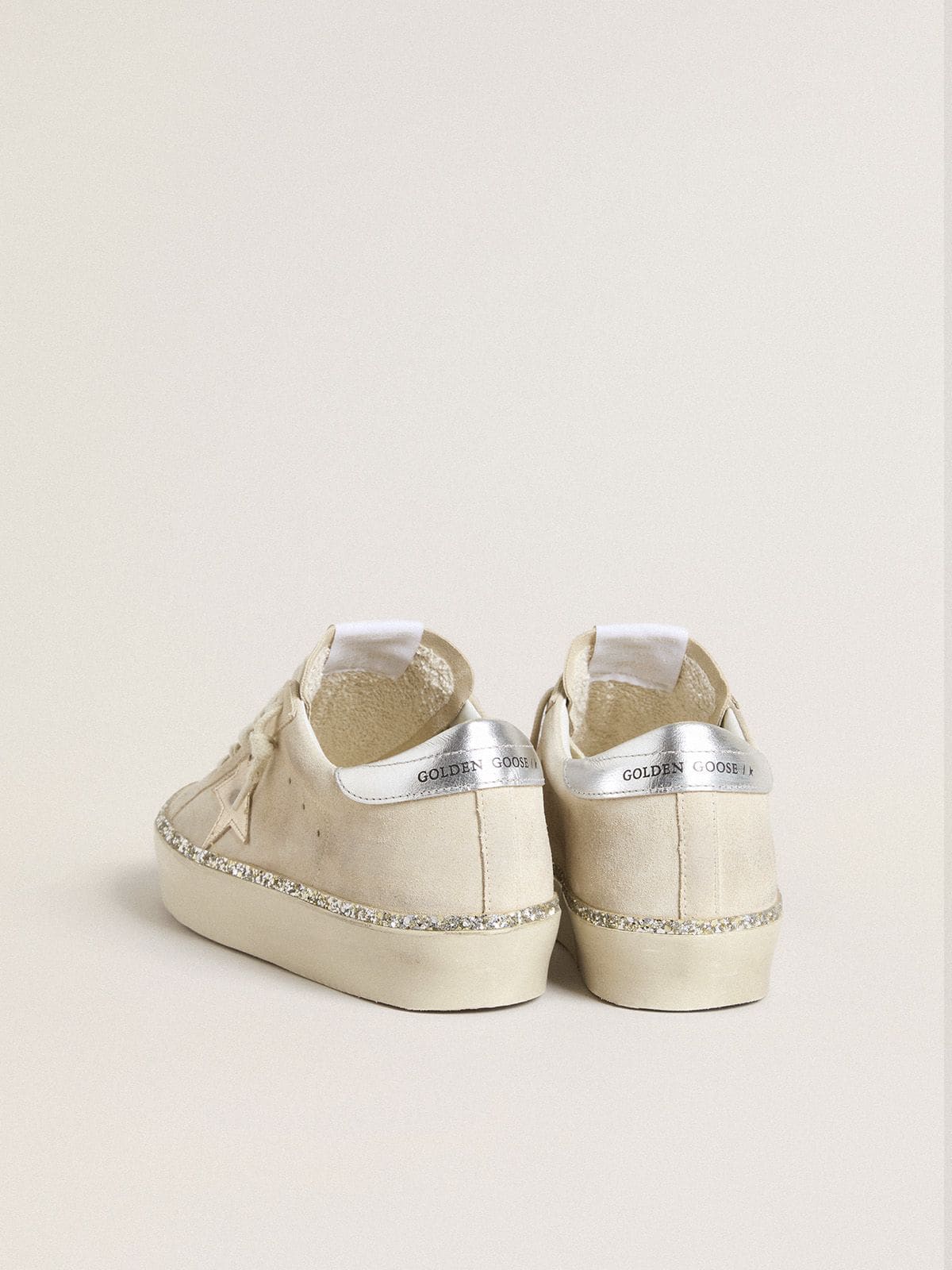 ★Golden ★Hi Star スエードスター＆レザーヒールタブ★ Women's Hi Star in suede with silver leather star and