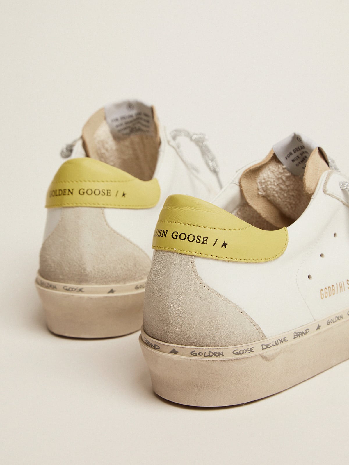 Golden Goose - Hi Star LTD sneakers with zebra-print pony skin star and glitter heel tab in 