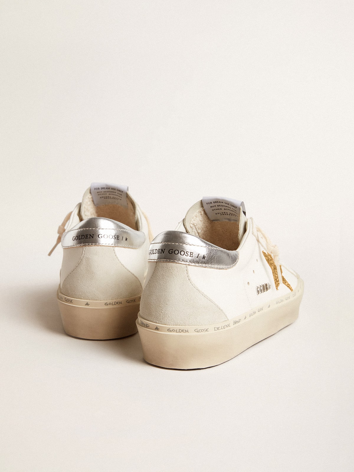 Golden Goose - Hi Star with Swarovski crystal star and silver leather heel tab in 