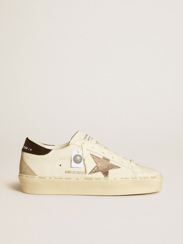 Golden Goose - Hi Star LTD with Swarovski crystal star and black leather heel tab in 
