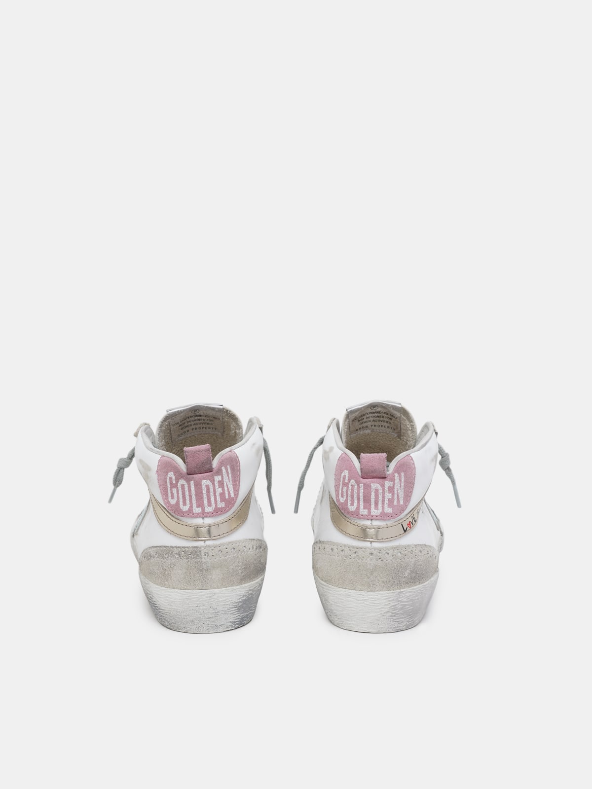 Golden Goose - Mid Star sneakers with "Love is everything" lettering in 