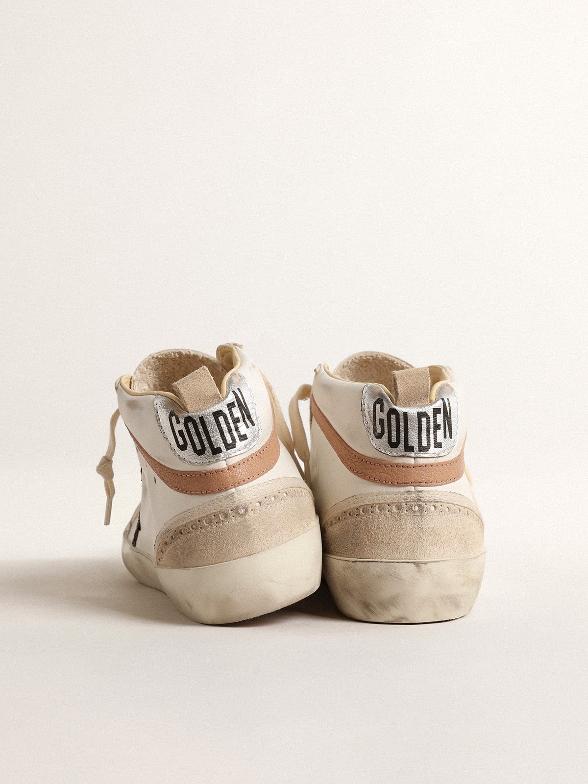 Golden Goose - Mid Star LTD de napa con estrella con purpurina y detalle de «coma» de piel nude in 