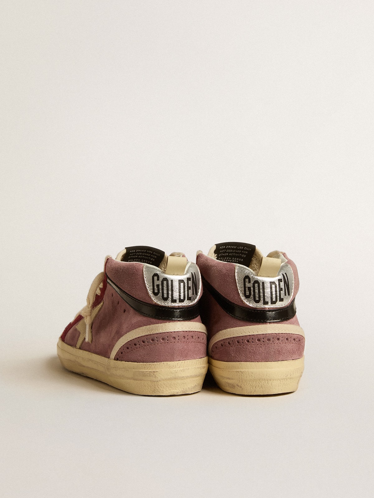 Golden Goose - Mid Star LTD in violet suede with platinum leather star and black flash in 