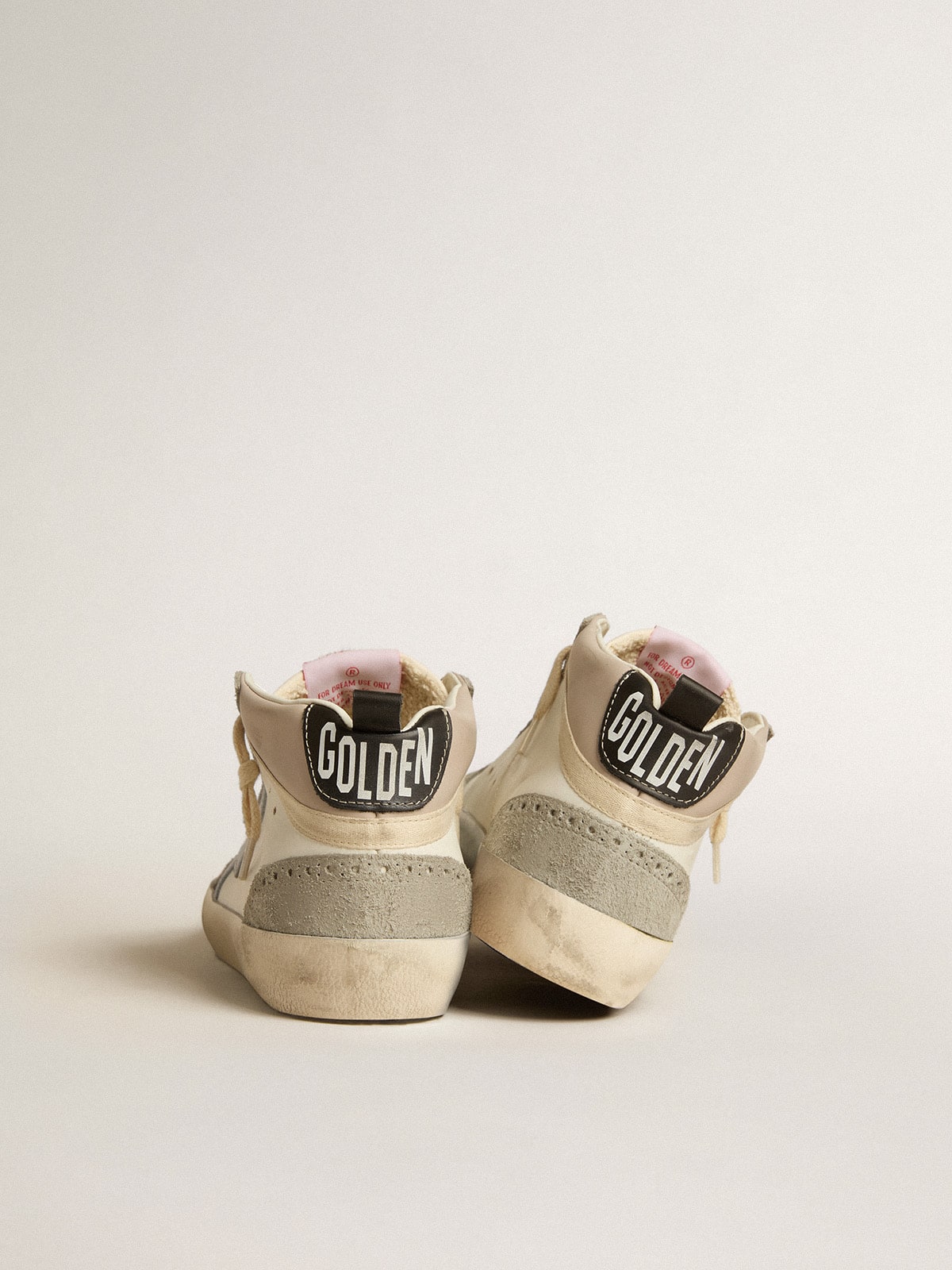 Golden Goose - Mid Star LTD with light gray leather star and gray suede inserts in 