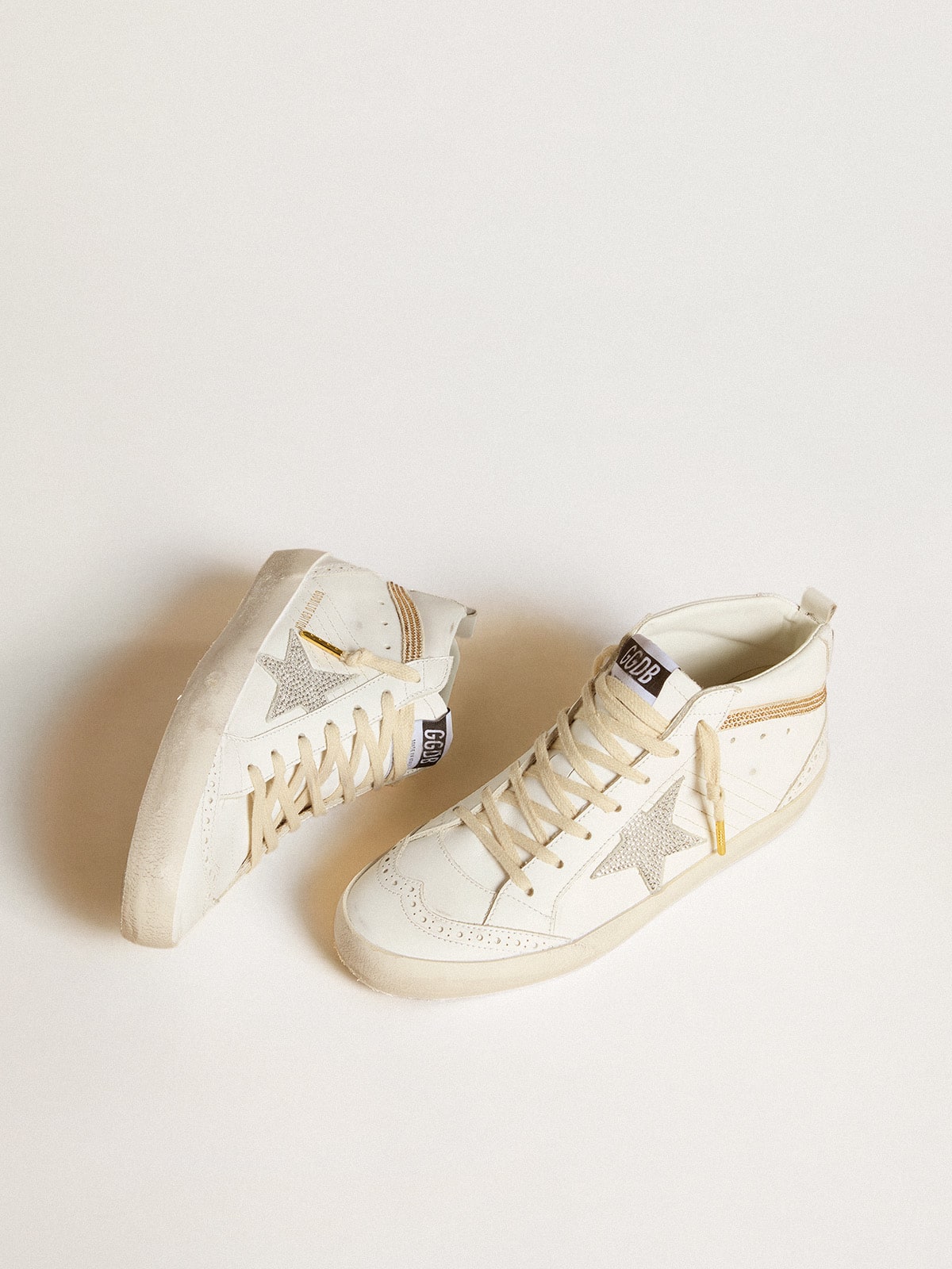 Golden Goose - Mid Star LTD with star and heel tab in suede with Swarovski crystals in 