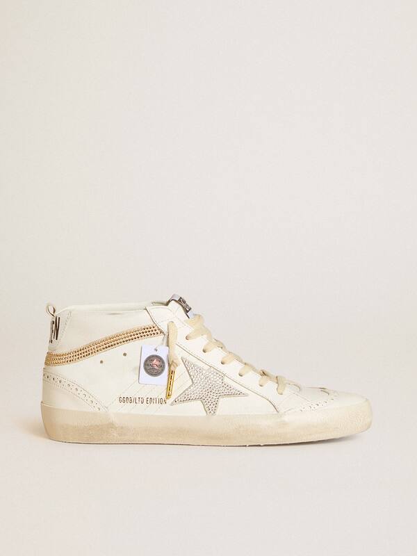 Golden Goose - Mid Star LTD with star and heel tab in suede with Swarovski crystals in 