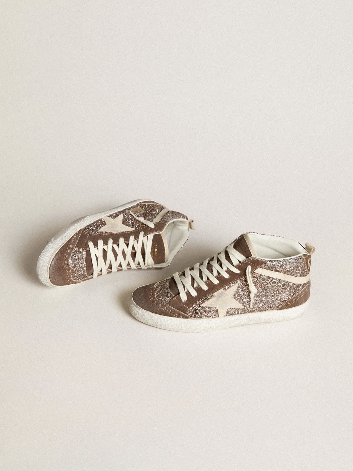 Golden goose mid star glitter best sale