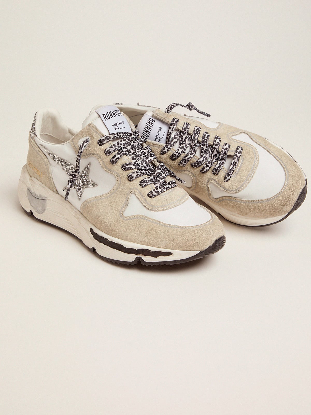 Golden Goose - Running Sole para mujer de nailon y ante in 