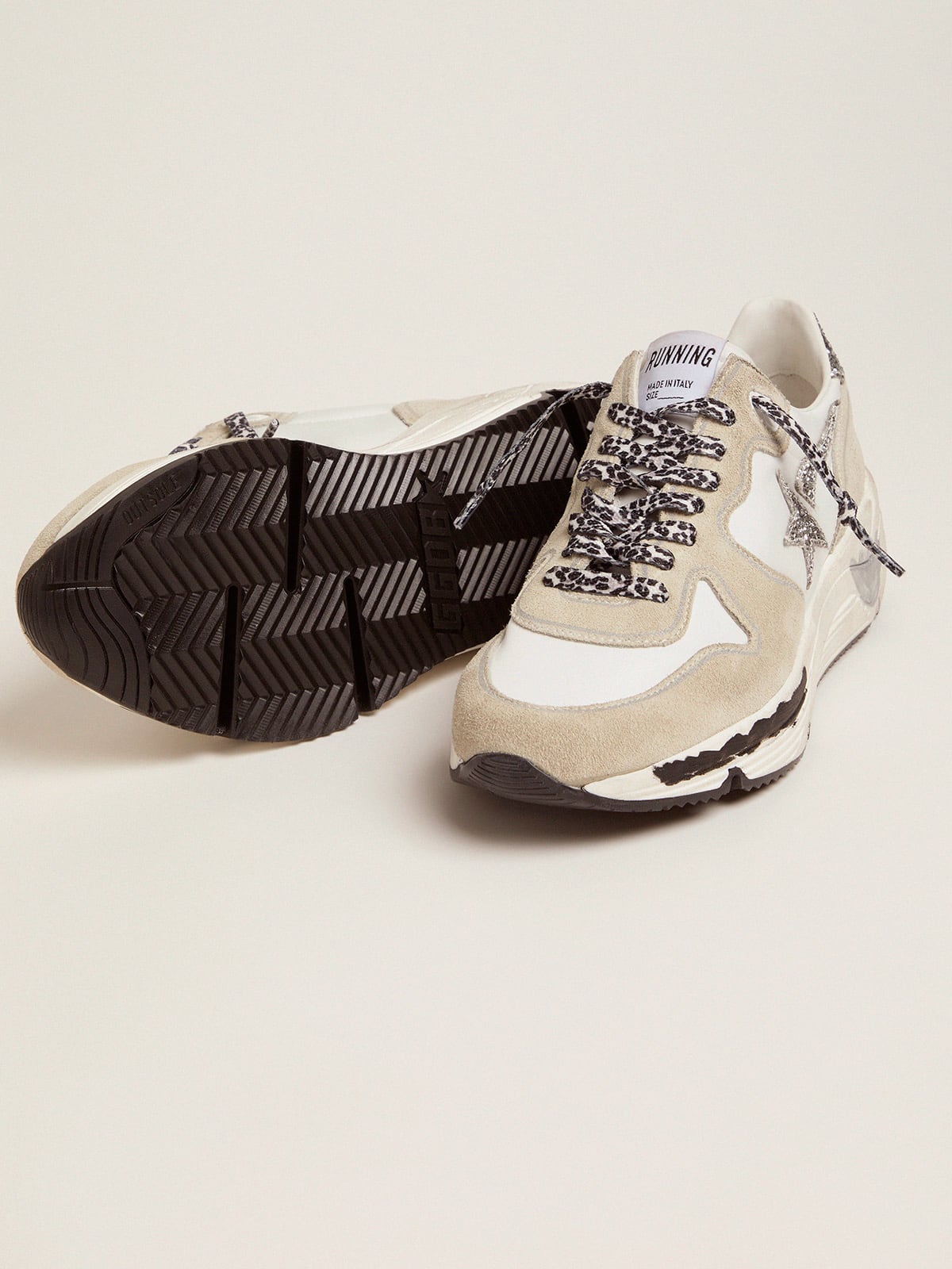 Golden Goose - Running Sole para mujer de nailon y ante in 