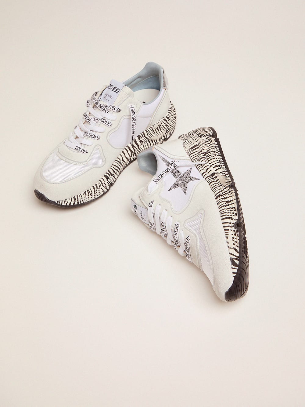 Golden Goose - Running Sole sneakers with zebra-print sole and crystals in 