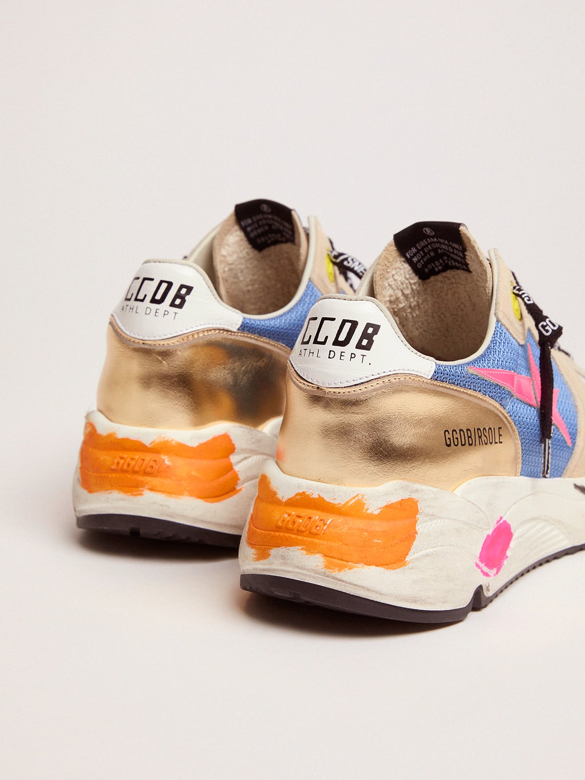 Golden Goose - Running Sole sneakers in suede with gold detail in 