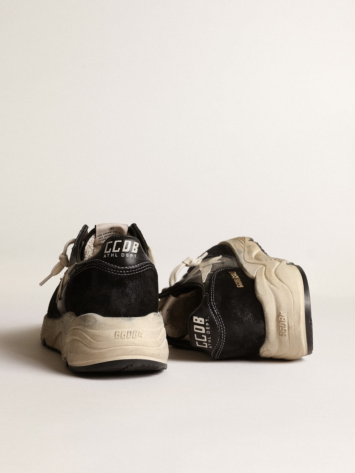 Golden Goose - Running Sole femme en nappa et daim noirs in 