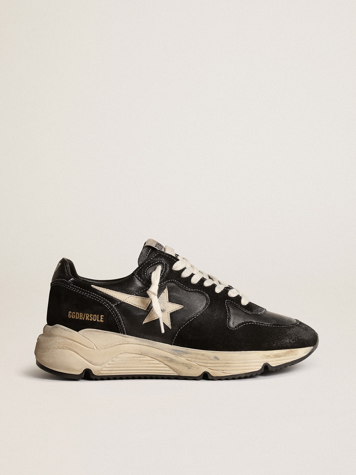 Golden Goose - Running Sole Donna in nappa e suede nere in 