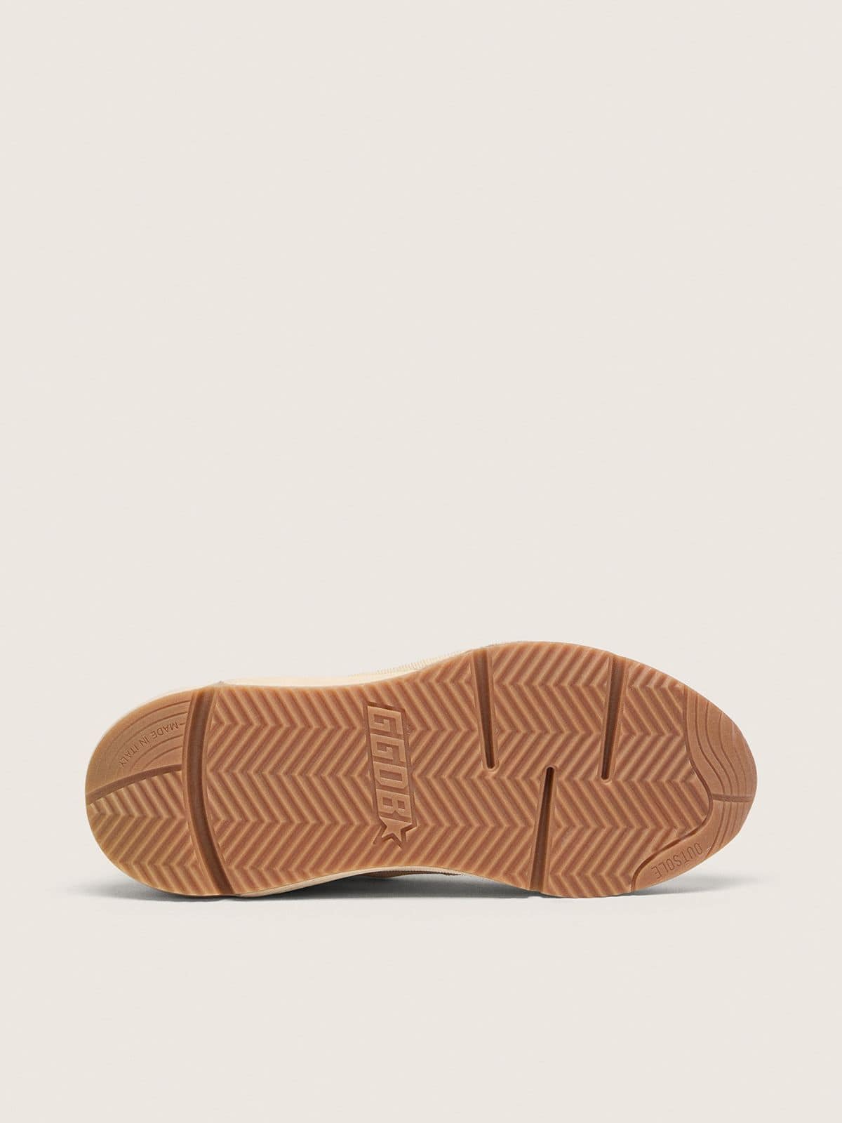 Golden Goose - Running Sole Donna in rete e nappa bianca in 