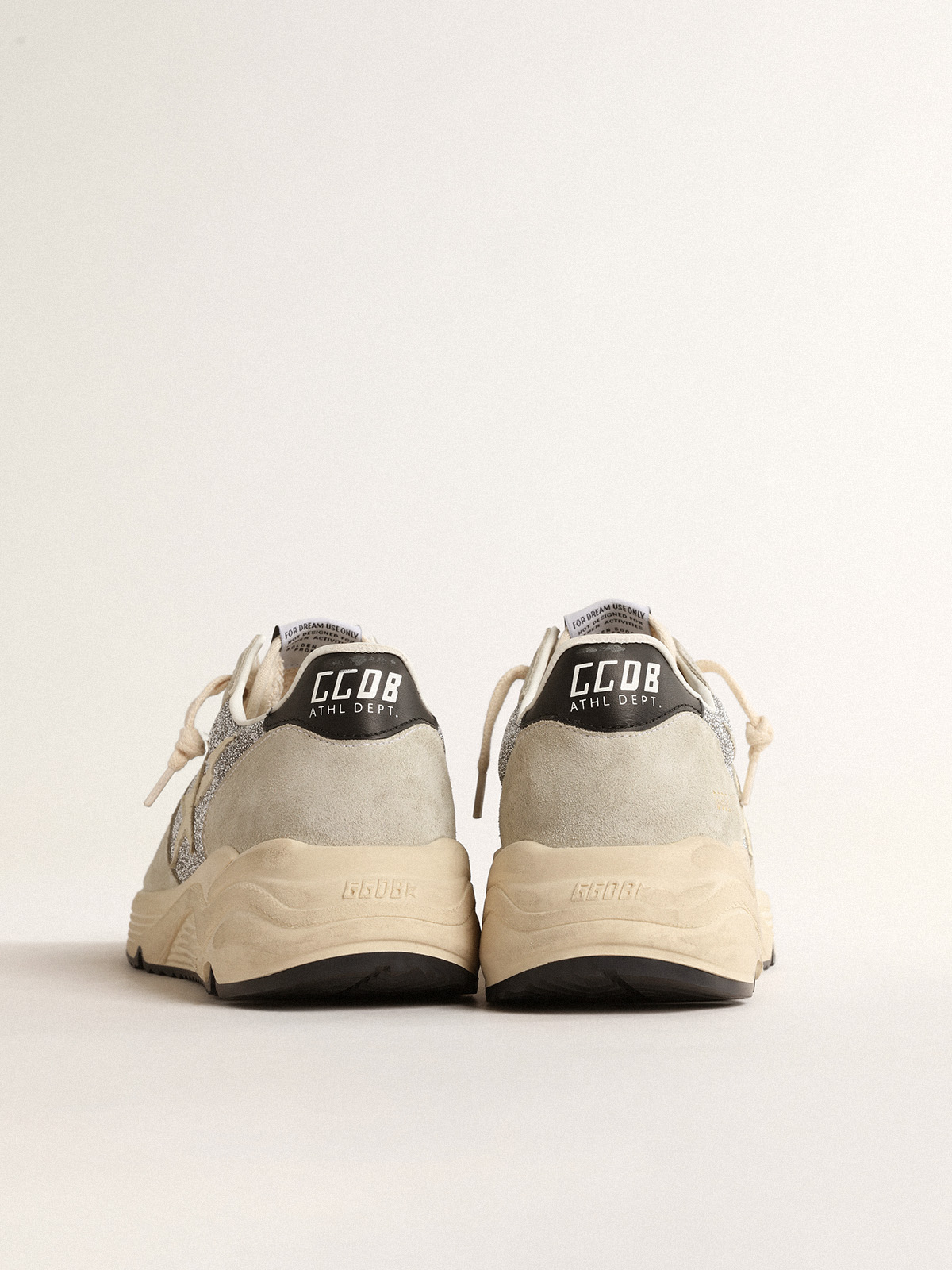 Golden Goose - Running Sole de Mujer embellecida con cristales Swarovski y estrella marfil in