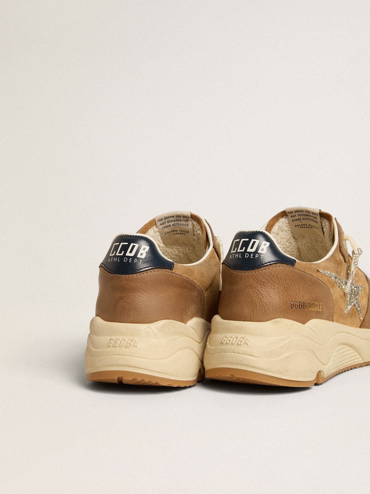 Women's Running Sole in tobacco-colored nappa leather and