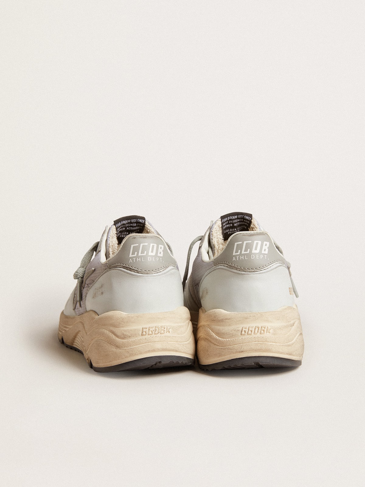 Golden Goose - Running Sole en nylon et cuir nappa avec étoile en caoutchouc et contrefort en cuir in 