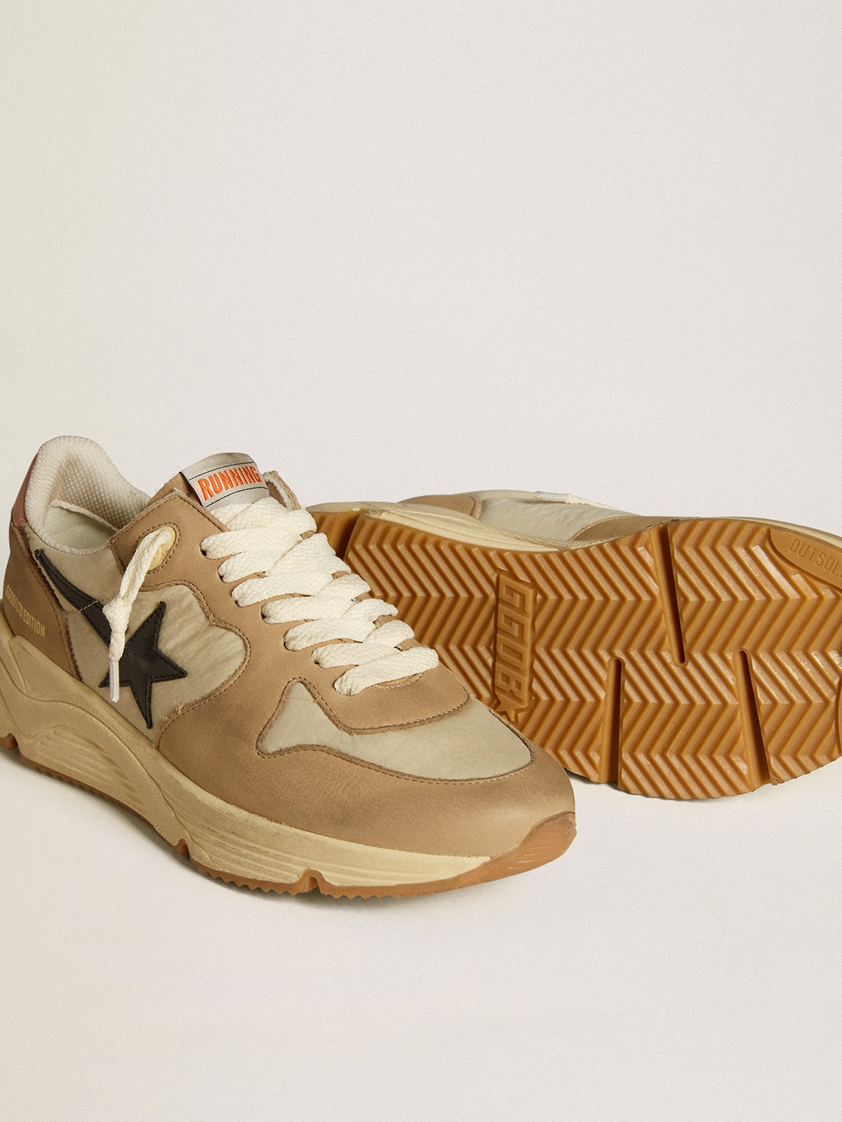 Golden Goose - Running Sole LTD in nylon and nubuck with leather star and heel tab in 