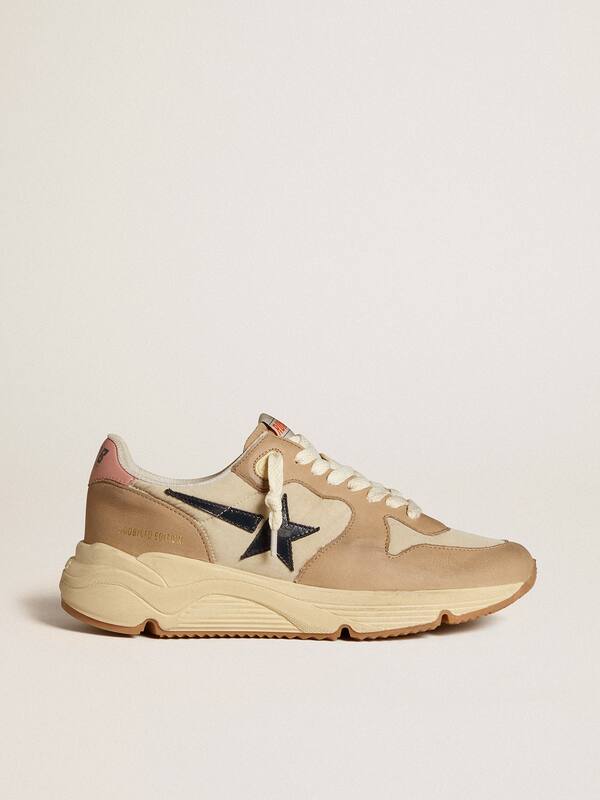 Golden Goose - Running Sole LTD in nylon and nubuck with leather star and heel tab in 