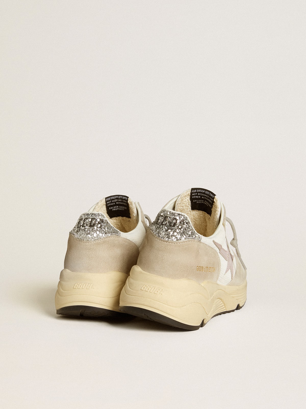 Golden Goose - Running Sole LTD aus Mesh mit Lederstern und Ferse aus Glitzer in 