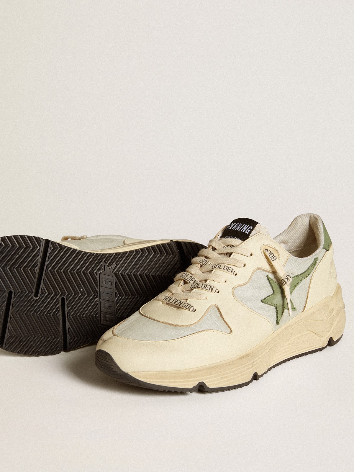 Golden Goose - Women’s Running Sole LTD in nylon and nappa with nubuck star and heel tab in 