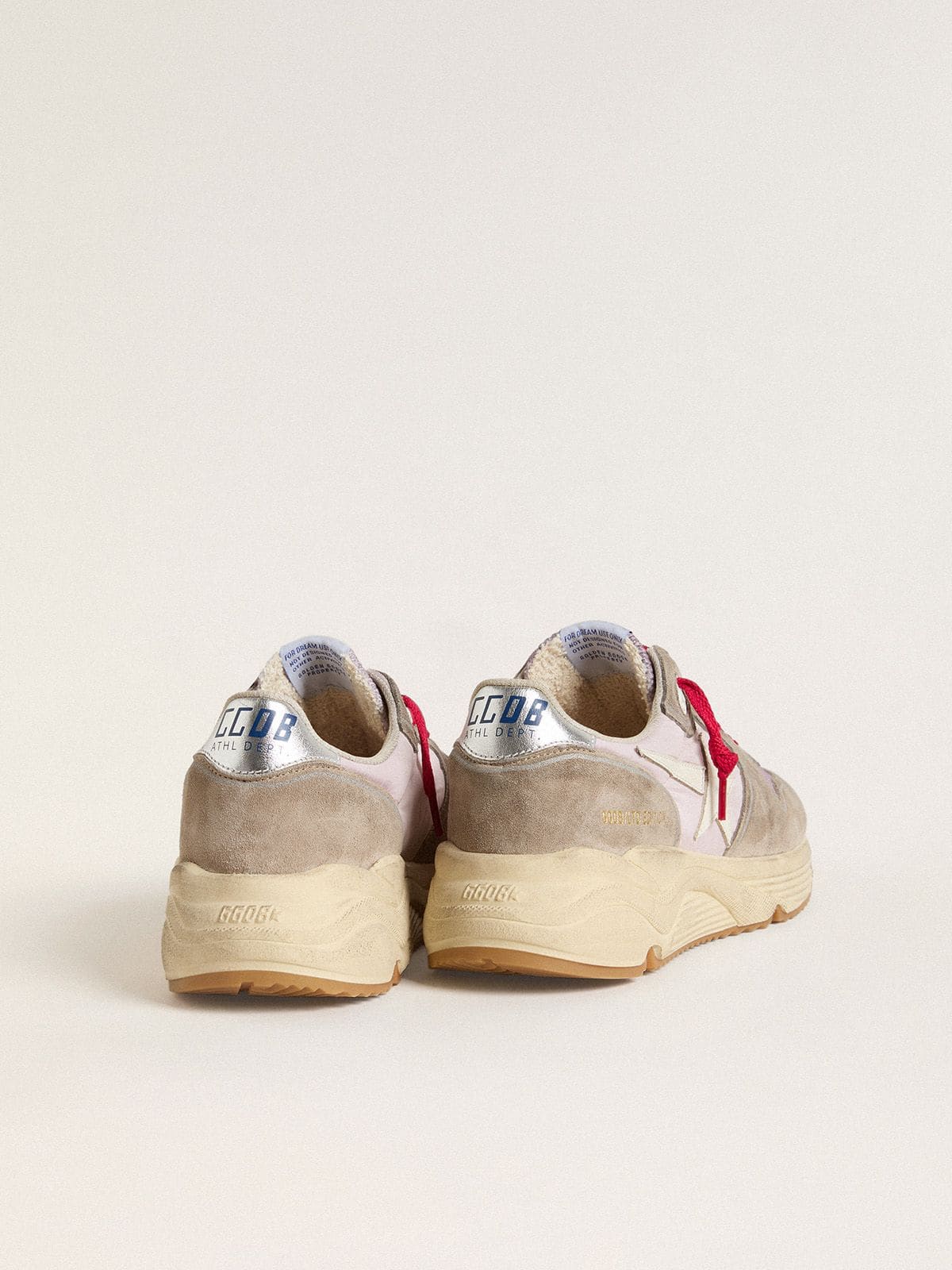 Golden Goose - Running Sole LTD in pink nylon with white leather star in 