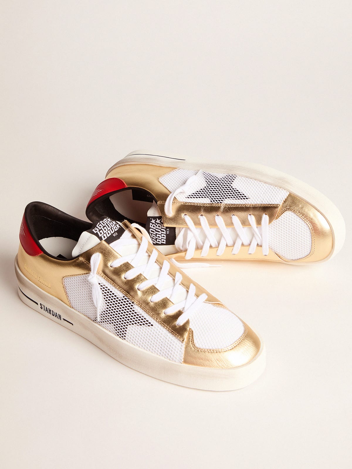 Golden Goose - Women's Limited Edition Stardan sneakers with gold inserts in 