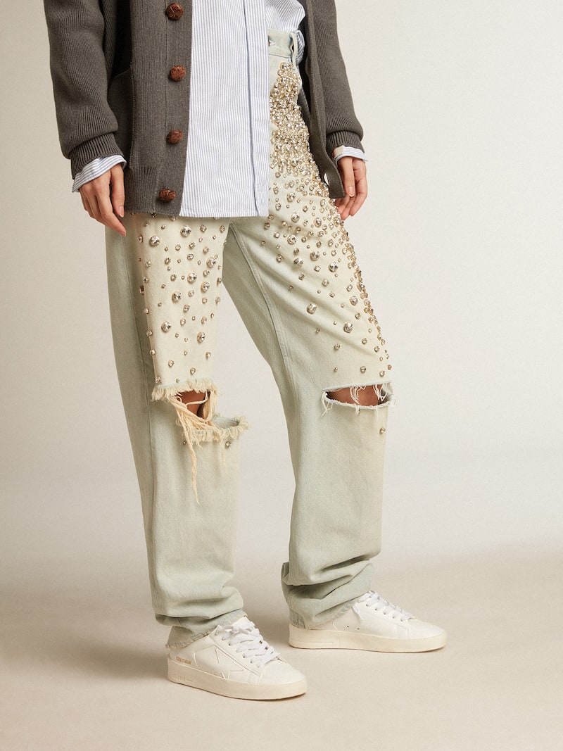 Golden Goose - Stardan Donna bio-based con stella e talloncino bianchi in 