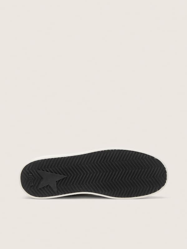 Golden Goose - Stardan with beige suede star and toe and all-over lettering and patterns  in 