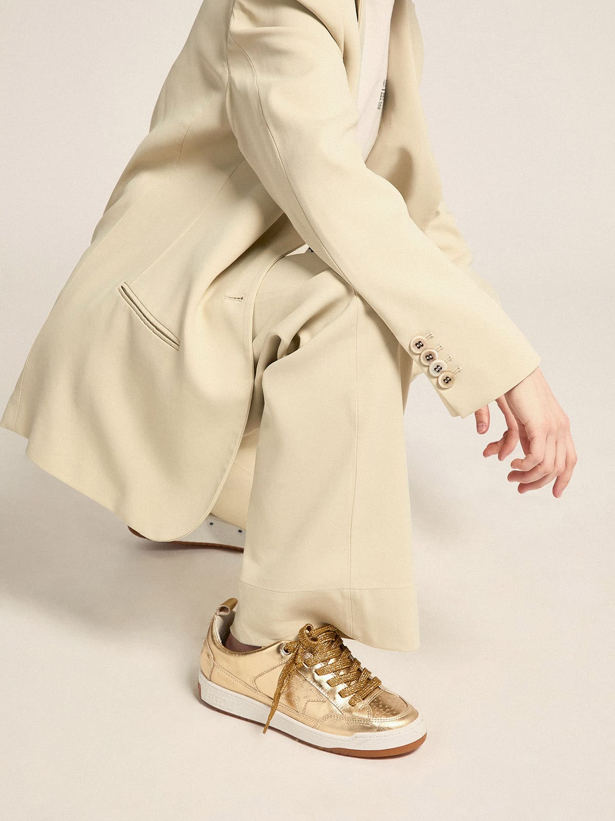 Golden Goose - Yeah sneakers in gold laminated leather in 