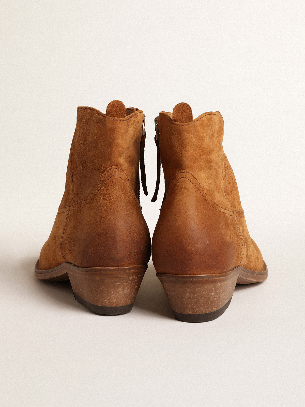 Golden Goose - Young ankle boots in cognac-colored suede in