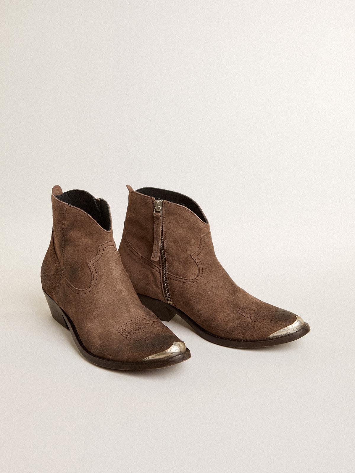 Golden Goose - Young ankle boots in dark brown suede in 