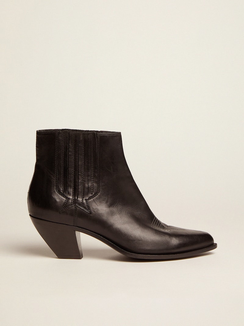 Sunset Damenstiefel aus schwarzem Leder