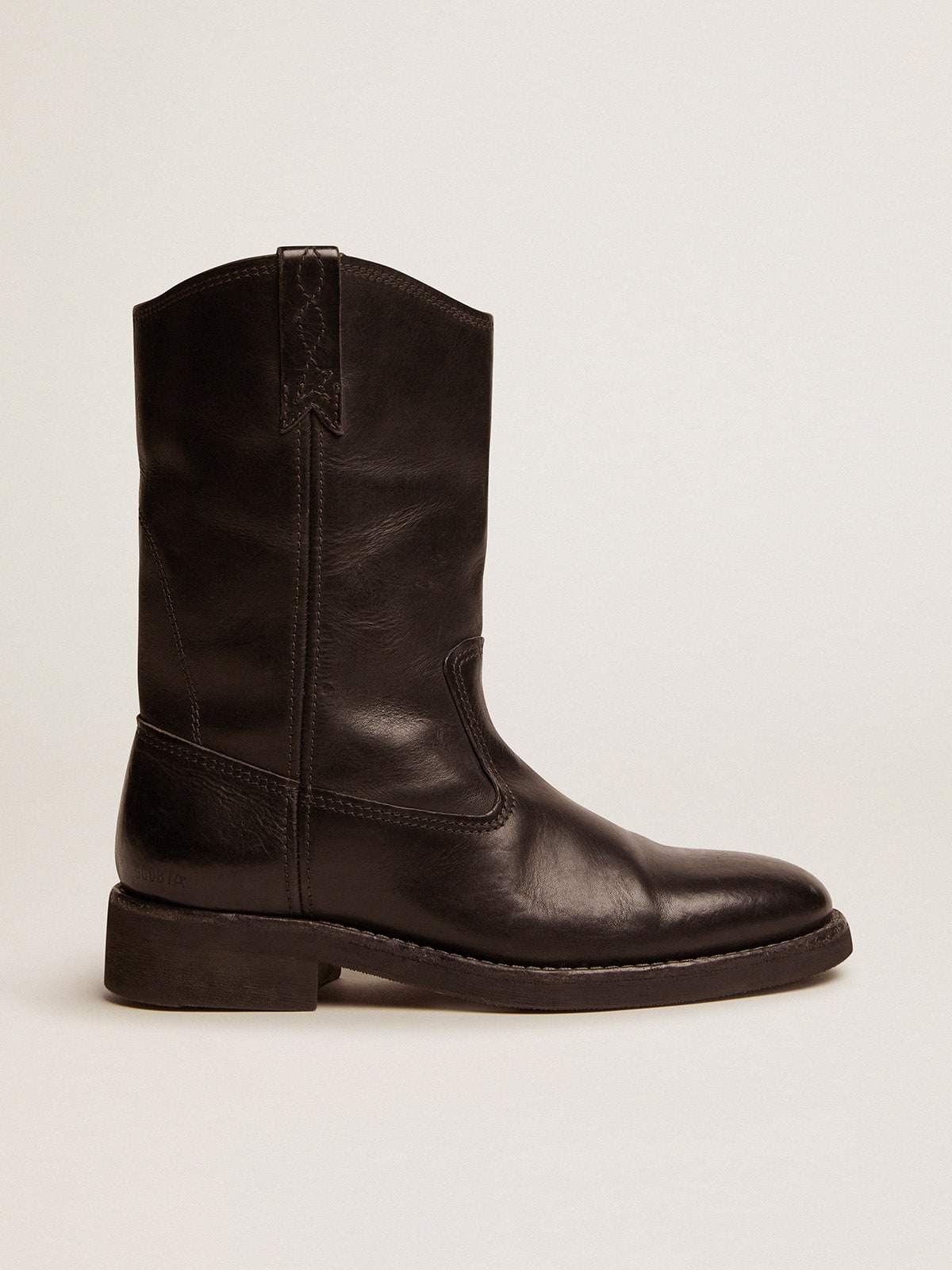 Golden Goose - Botas Biker de piel negra in 