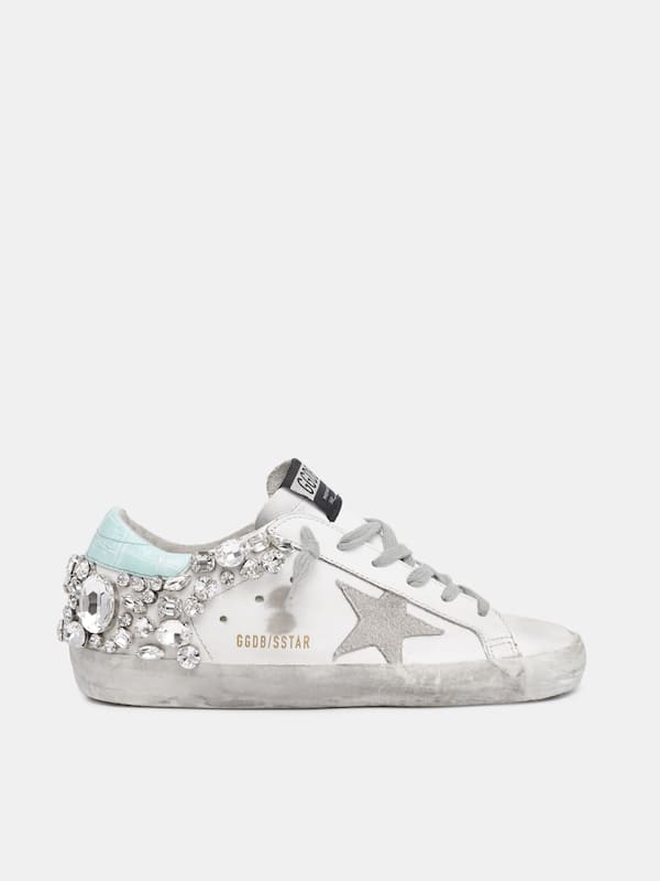 Super-Star sneakers with crystals on the back  