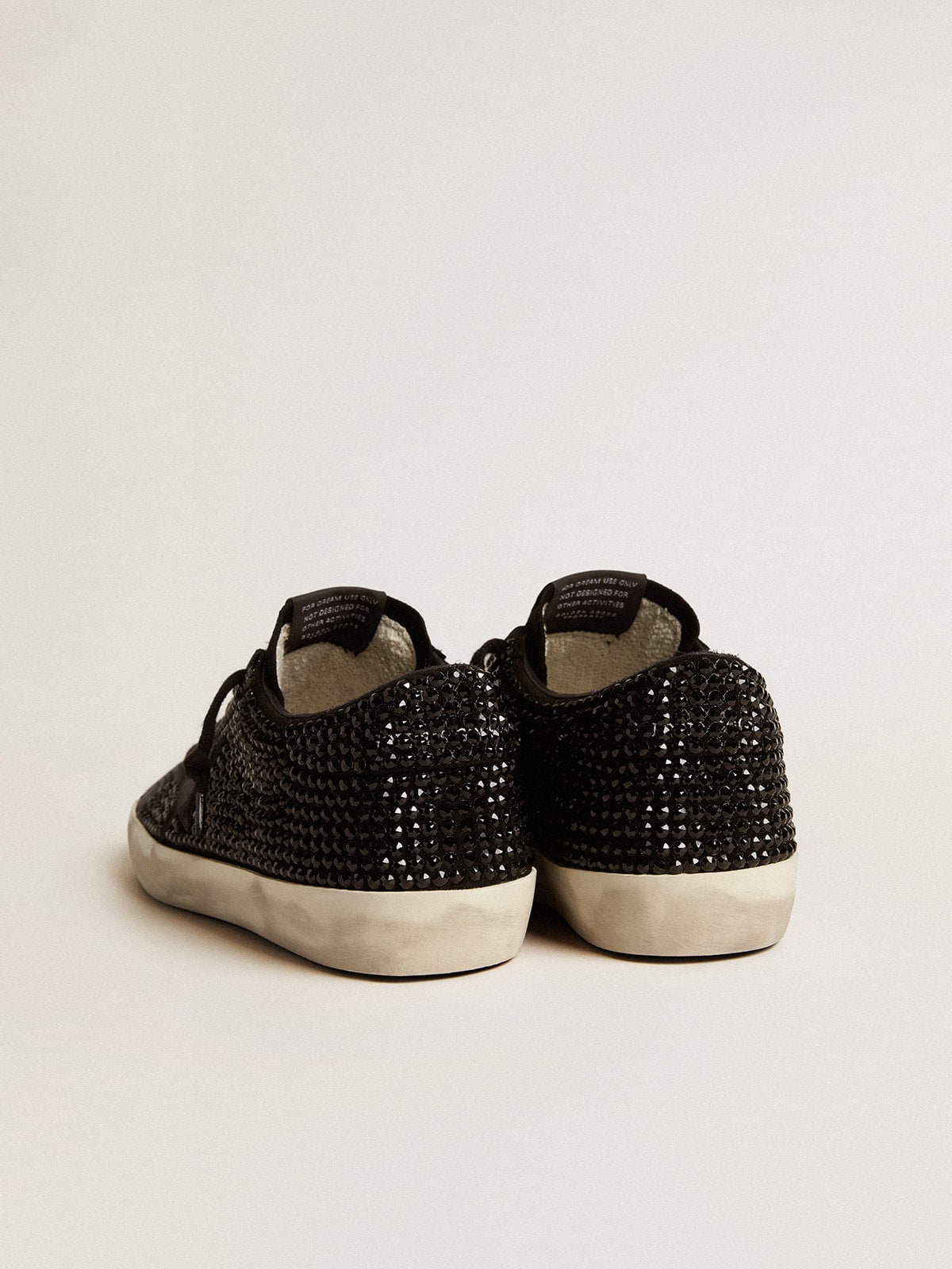 Golden Goose - Super-Star in black suede with Swarovski crystals and black suede star in 