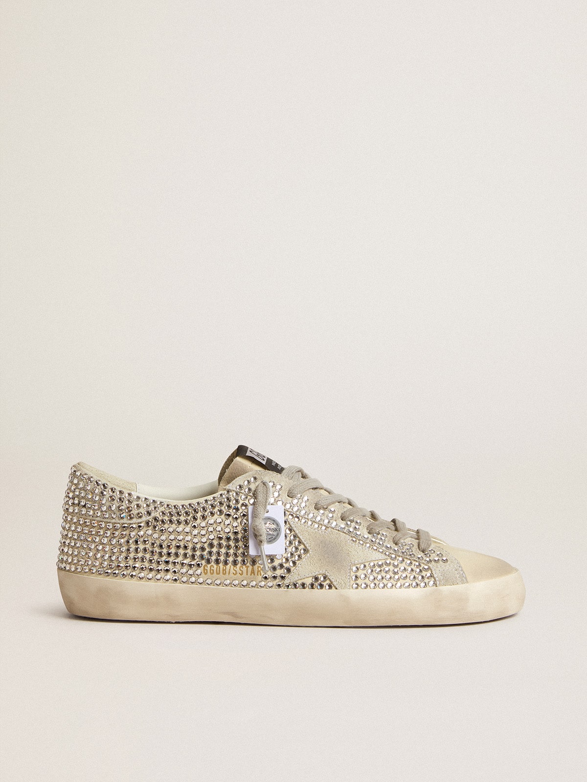 Golden Goose - Super-Star de nobuk con cristales Swarovski y estrella de ante hielo in 