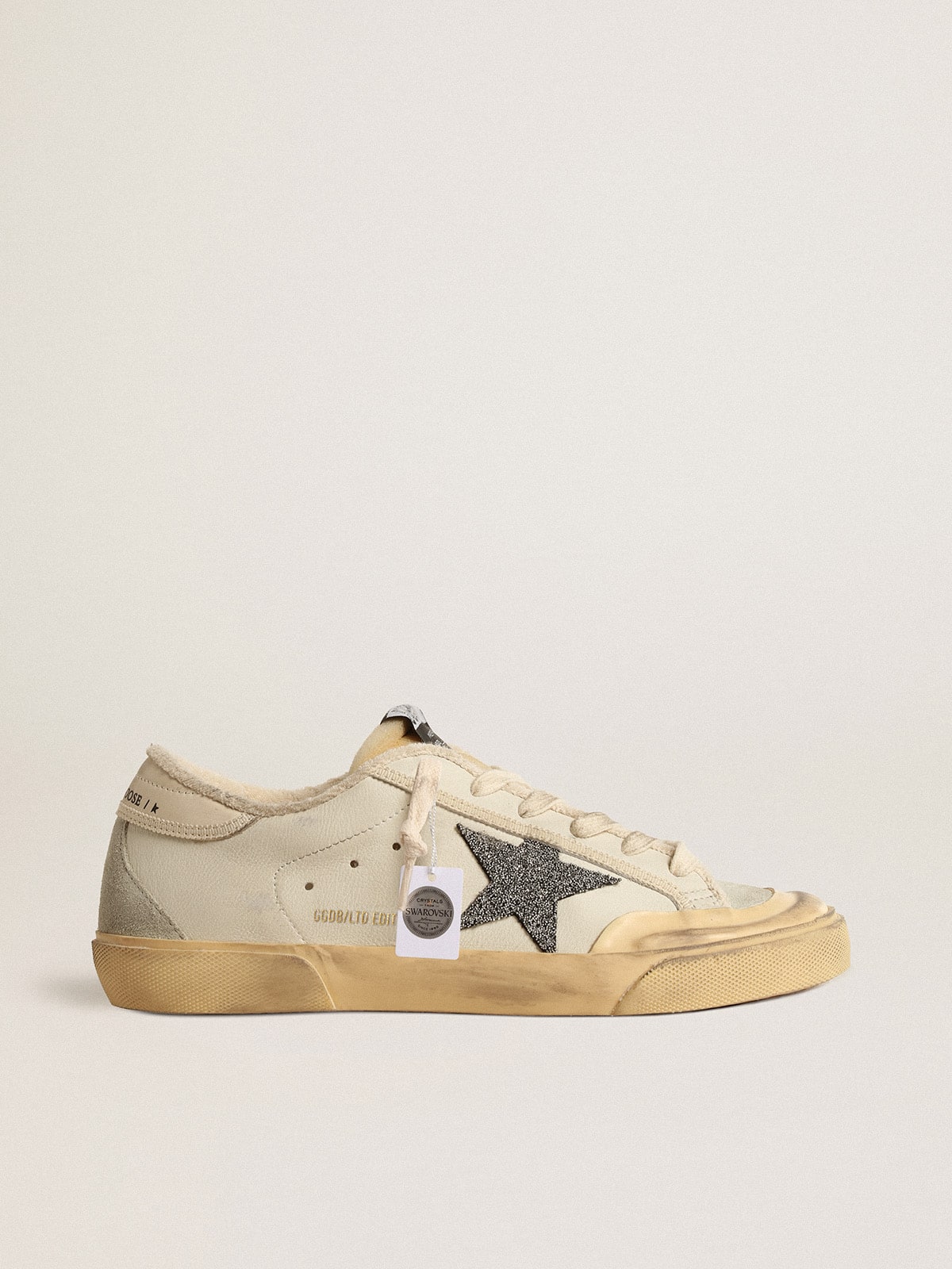 Golden Goose   Super star Ltd Con Stella In Cristalli Swarovski Neri, Donna, Taglia: 36