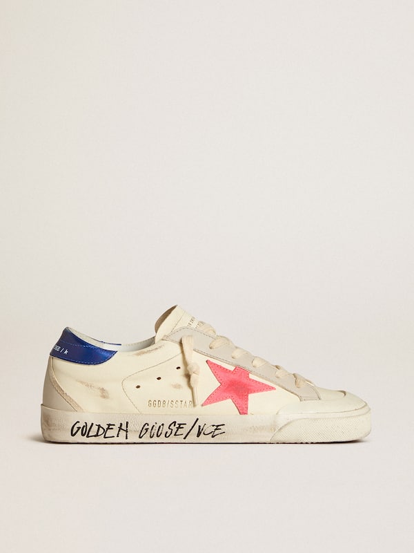 Golden Goose - Women’s Super-Star in nappa with suede star and metallic leather heel tab in 