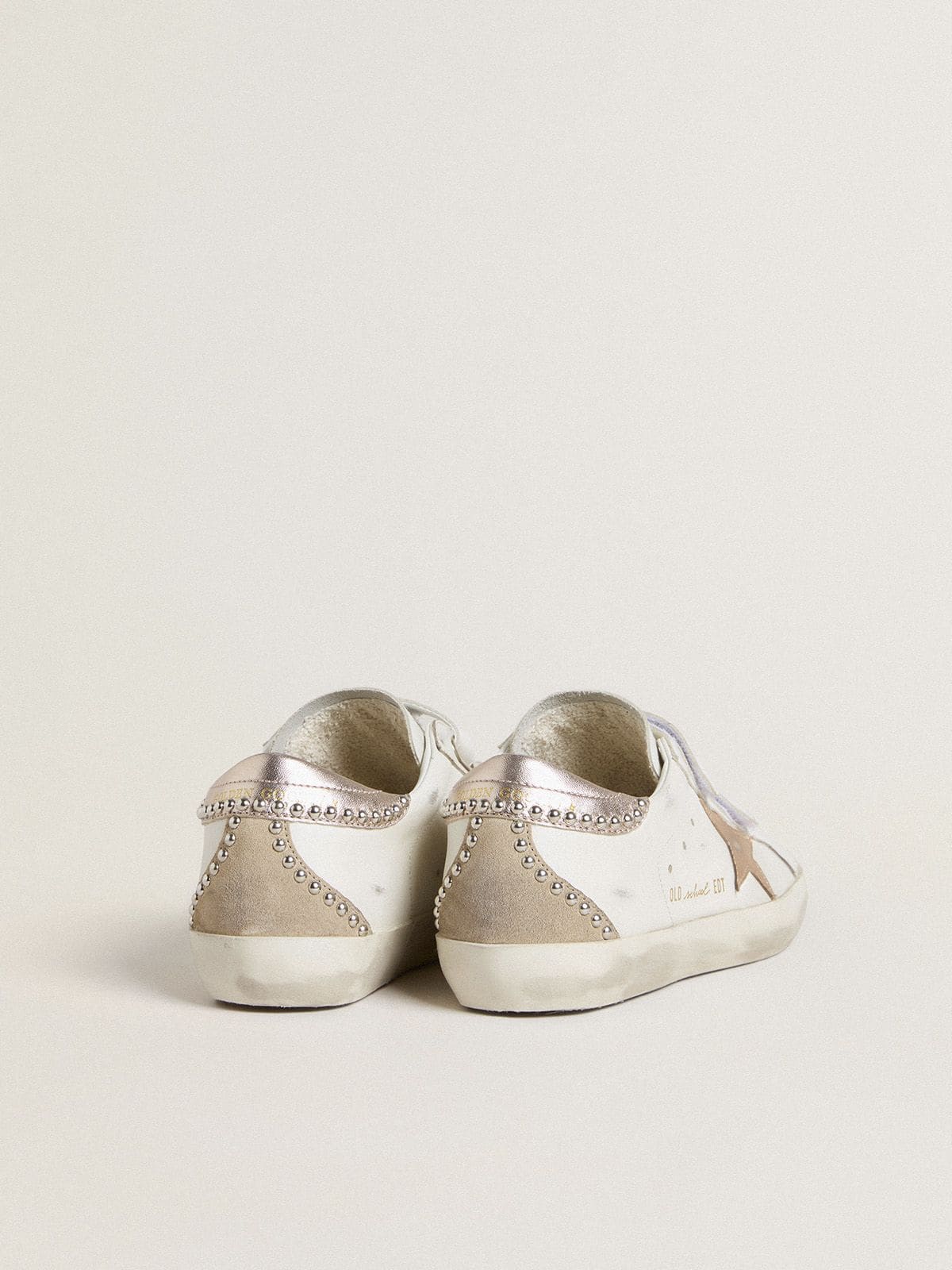 Golden Goose - Old School LTD Damen mit Stern und Ferse aus roségoldfarbenem Metallic-Leder in 